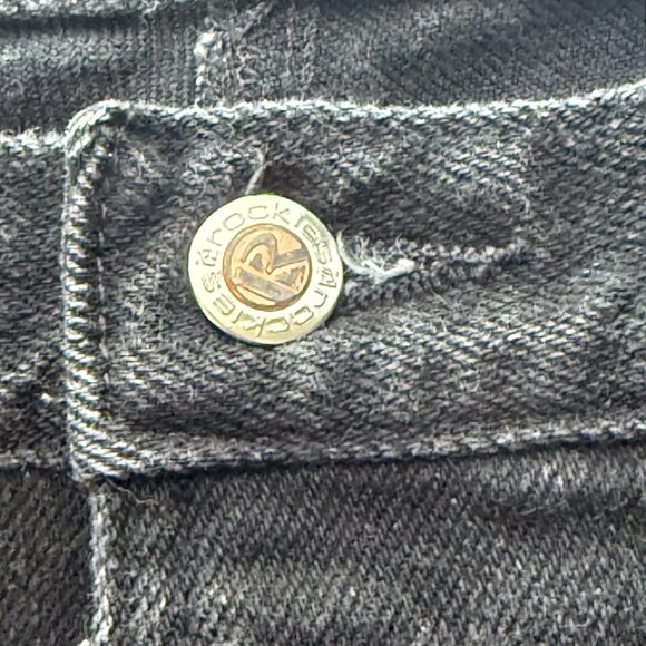 Rockies Womens Black Denim High-Waisted Stretch Jeans Size 20W Western Style Vin - Picture 4 of 6